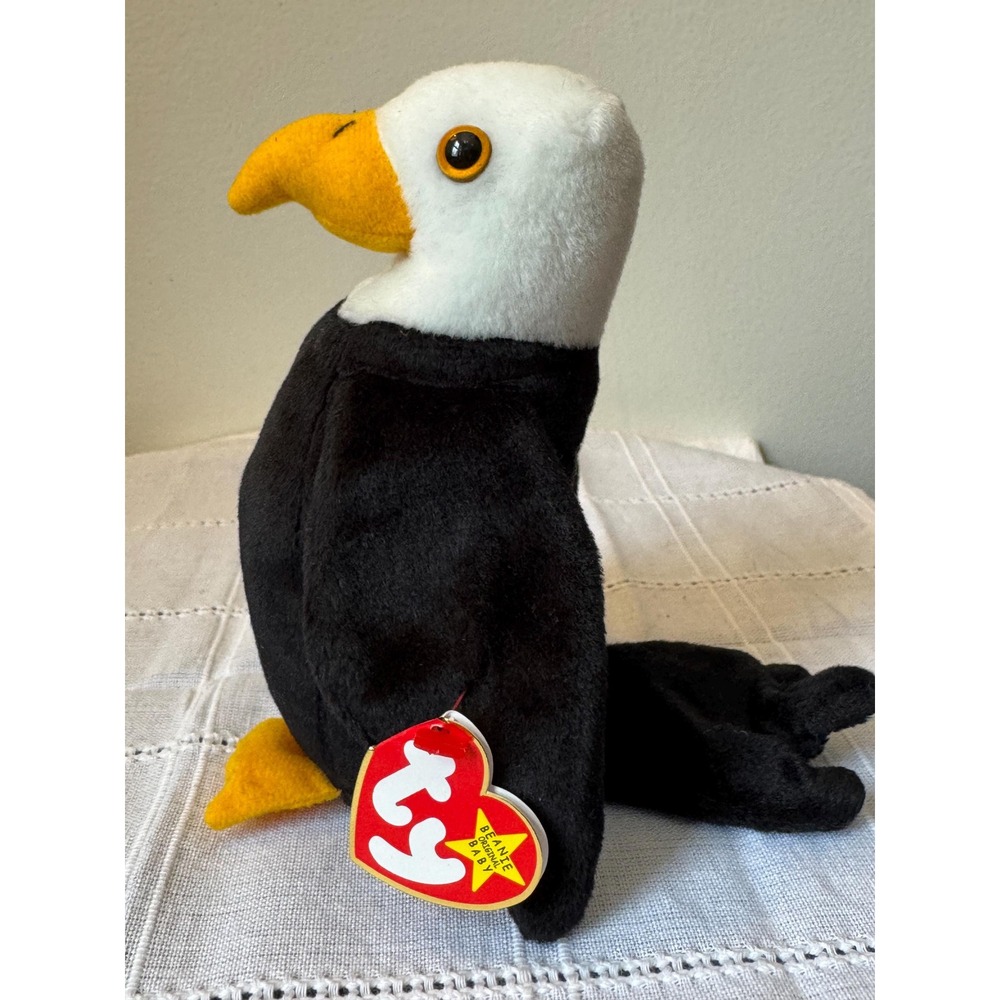 Vintage Ty Beanie Baby "Baldy" the Bald Eagle (1996) • New With Tags